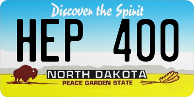 ND license plate HEP400