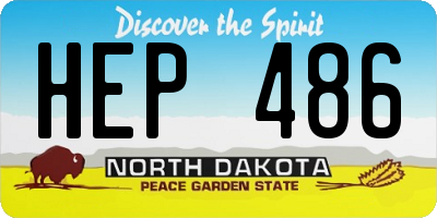 ND license plate HEP486