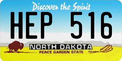 ND license plate HEP516