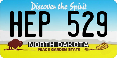 ND license plate HEP529