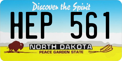 ND license plate HEP561
