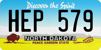 ND license plate HEP579