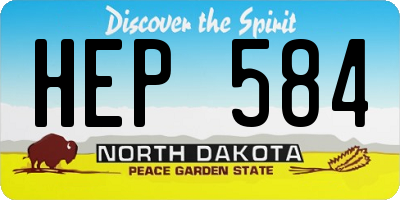 ND license plate HEP584