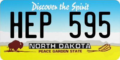 ND license plate HEP595