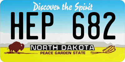 ND license plate HEP682