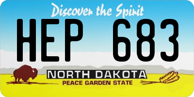 ND license plate HEP683