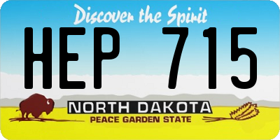 ND license plate HEP715