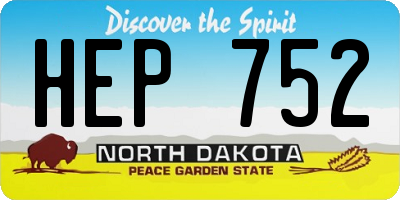 ND license plate HEP752