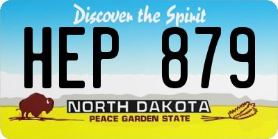 ND license plate HEP879
