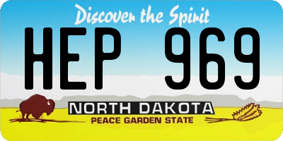 ND license plate HEP969