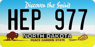 ND license plate HEP977