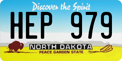 ND license plate HEP979