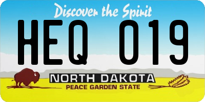 ND license plate HEQ019