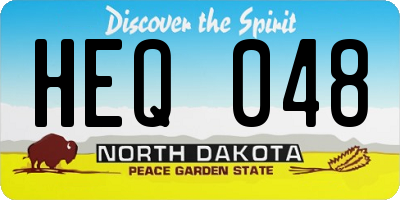ND license plate HEQ048