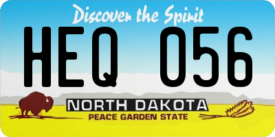 ND license plate HEQ056