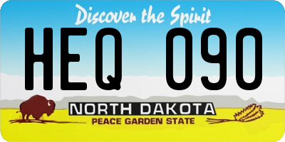 ND license plate HEQ090