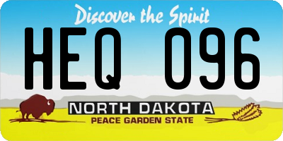 ND license plate HEQ096