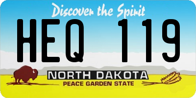 ND license plate HEQ119