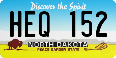 ND license plate HEQ152
