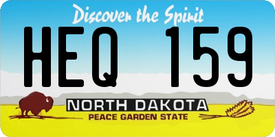 ND license plate HEQ159