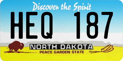 ND license plate HEQ187