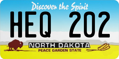 ND license plate HEQ202