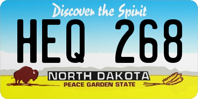ND license plate HEQ268