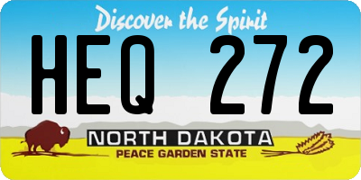 ND license plate HEQ272