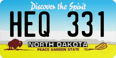 ND license plate HEQ331