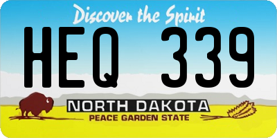 ND license plate HEQ339