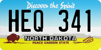 ND license plate HEQ341