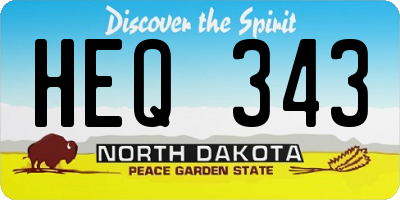 ND license plate HEQ343