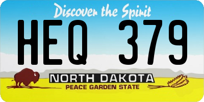 ND license plate HEQ379