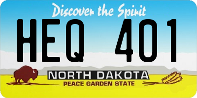 ND license plate HEQ401