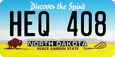 ND license plate HEQ408