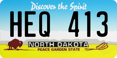 ND license plate HEQ413