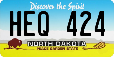 ND license plate HEQ424