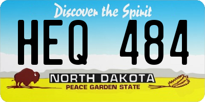 ND license plate HEQ484