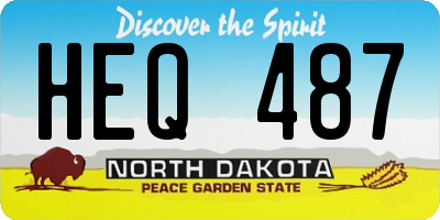 ND license plate HEQ487