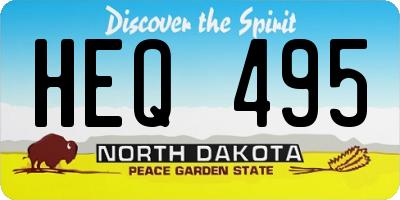 ND license plate HEQ495