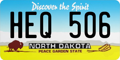 ND license plate HEQ506