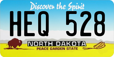 ND license plate HEQ528