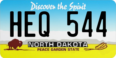 ND license plate HEQ544