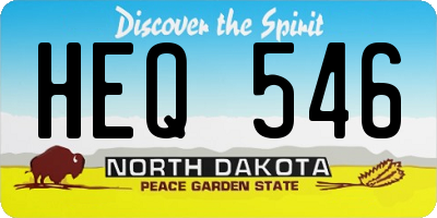 ND license plate HEQ546