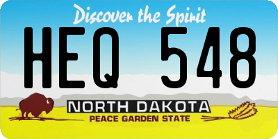 ND license plate HEQ548