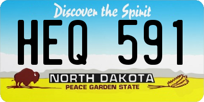 ND license plate HEQ591