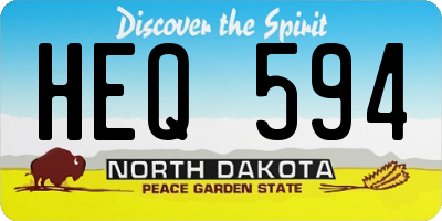 ND license plate HEQ594