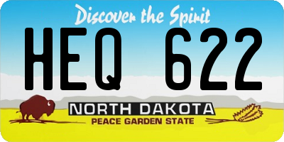 ND license plate HEQ622