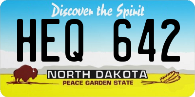 ND license plate HEQ642