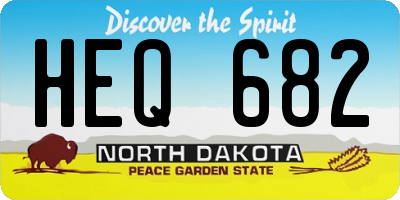 ND license plate HEQ682